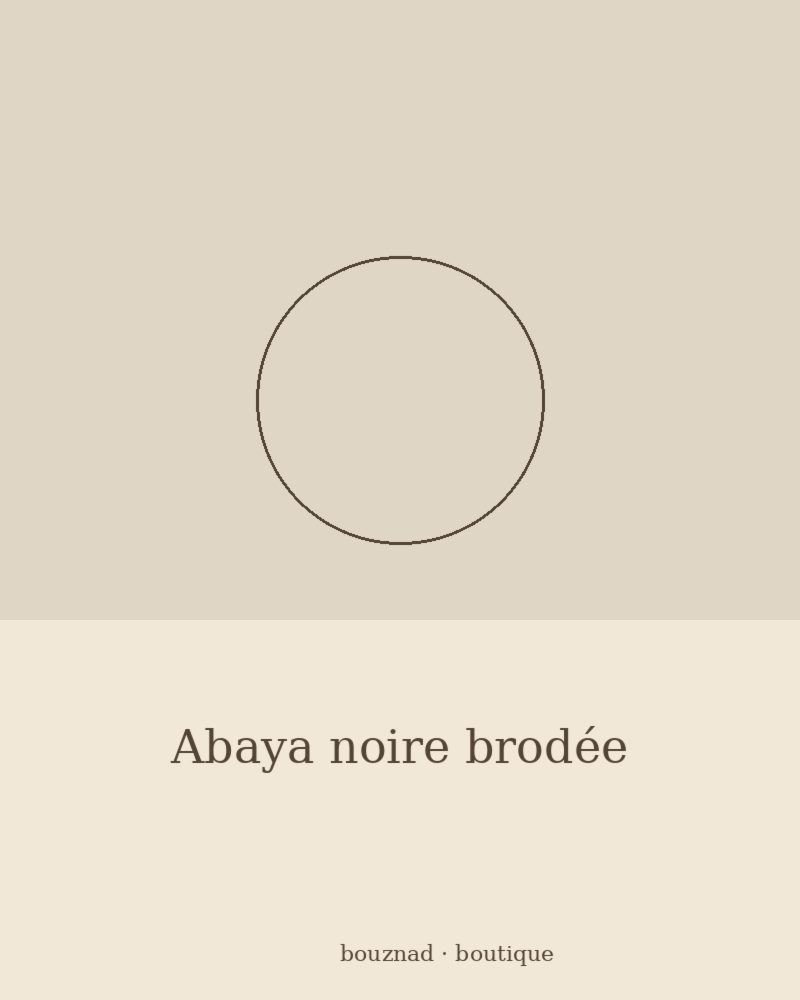 Abaya noire brodée