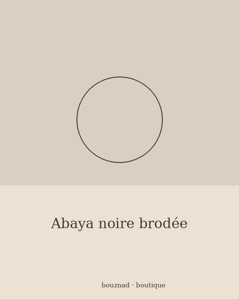 Abaya noire brodée