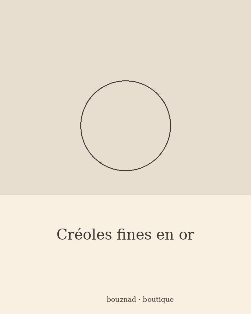 Créoles fines en or