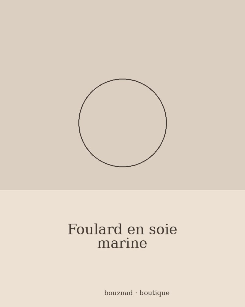 Foulard en soie marine