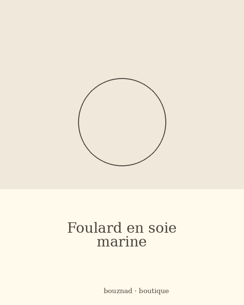 Foulard en soie marine