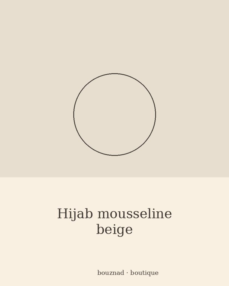 Hijab mousseline beige