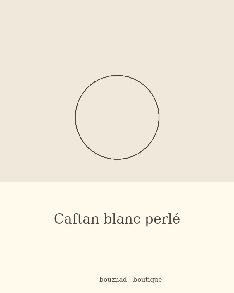 Caftan blanc perlé