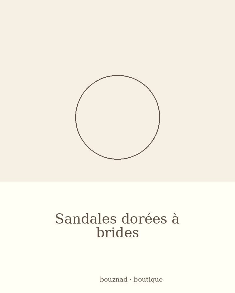 Sandales dorées à brides