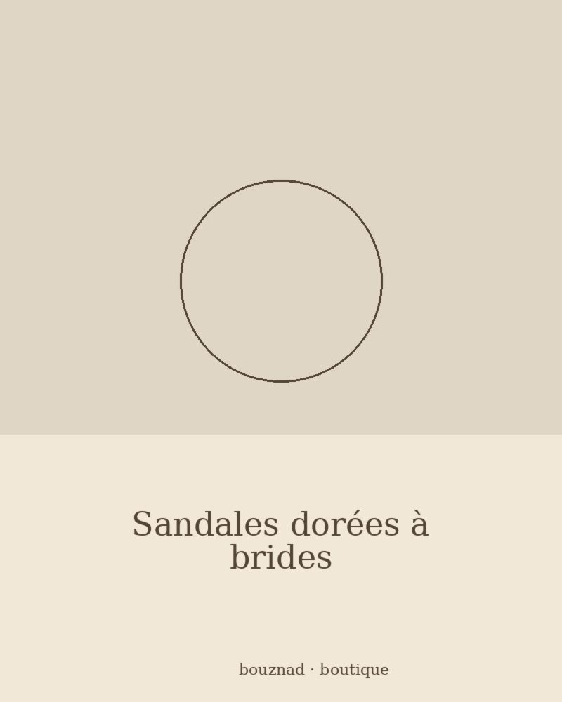 Sandales dorées à brides